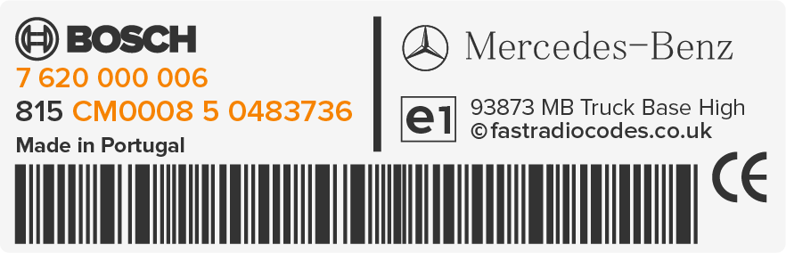 locate mercedes radio code serial number